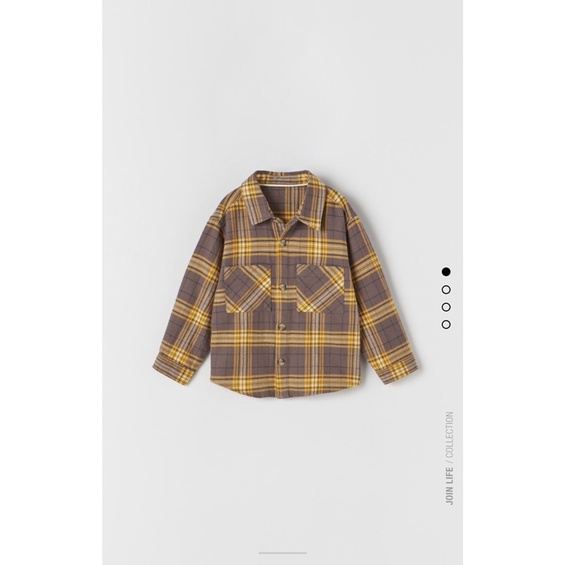 Áo sơ mi kẻ Zara bé trai săn sale