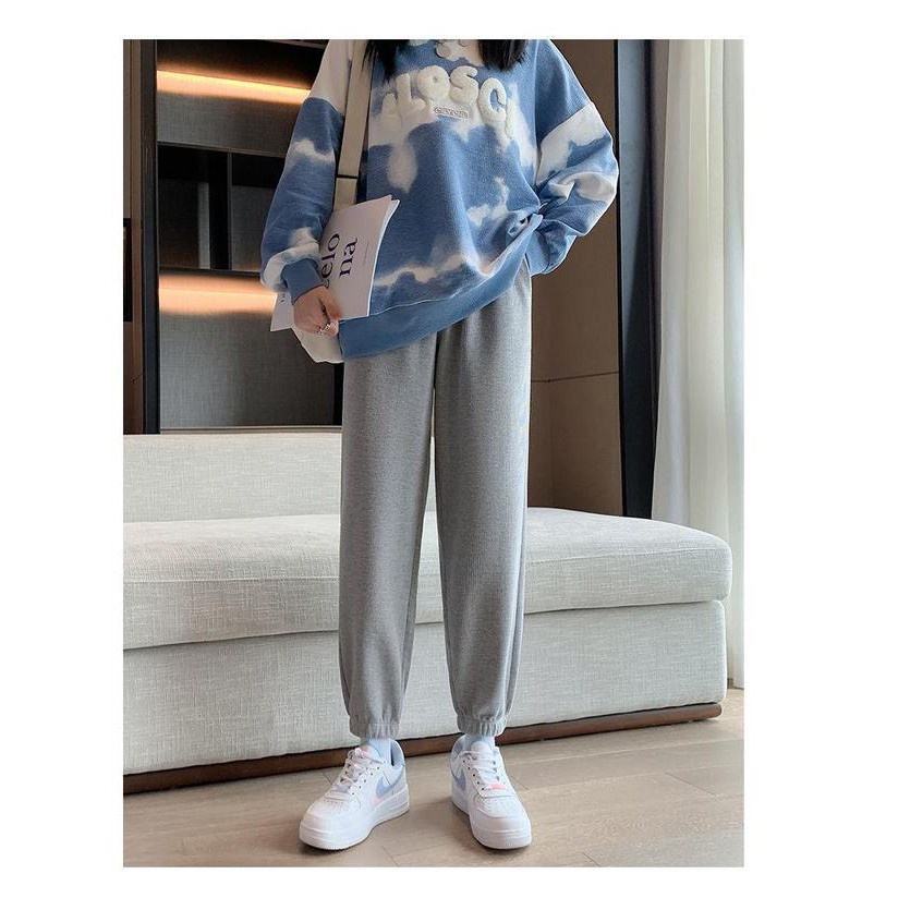 Quần ống rộng chất Tổ Ong - Quần jogger thể thao unisex dày dặn phong cách Ulzzang