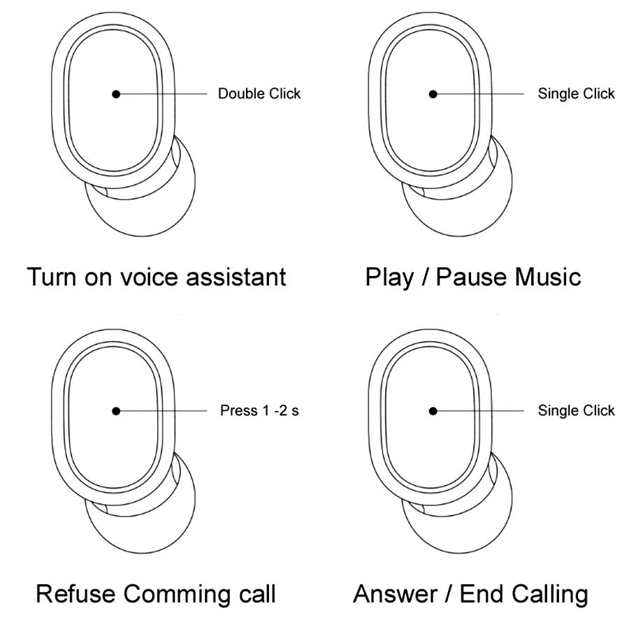 Tai nghe Bluetooth không dây gọn nhẹ cho Android