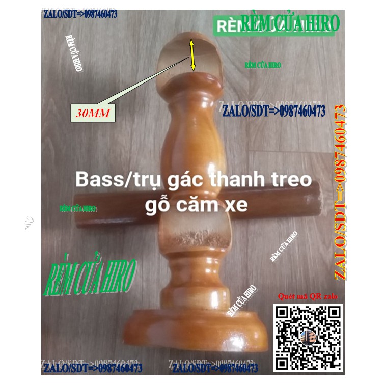 Bass/giá đỡ thanh treo rèm màn cửa 2 lớp