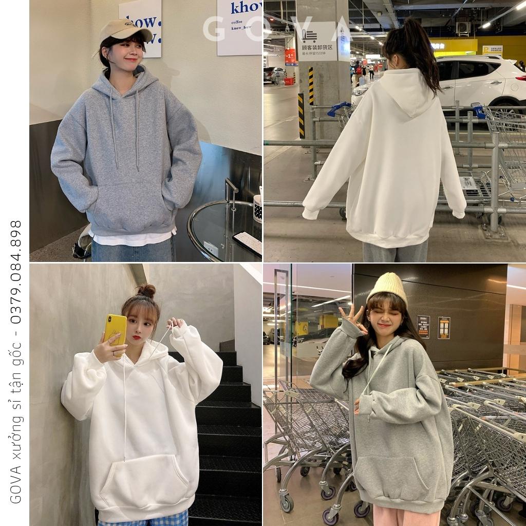Áo Hoodie Trơn BASIC 2022 Chất NỈ Ngoại PE Form Rộng Nam Nữ GOVA Mẫu Hot vừa về XƯỞNG SỈ GOVA