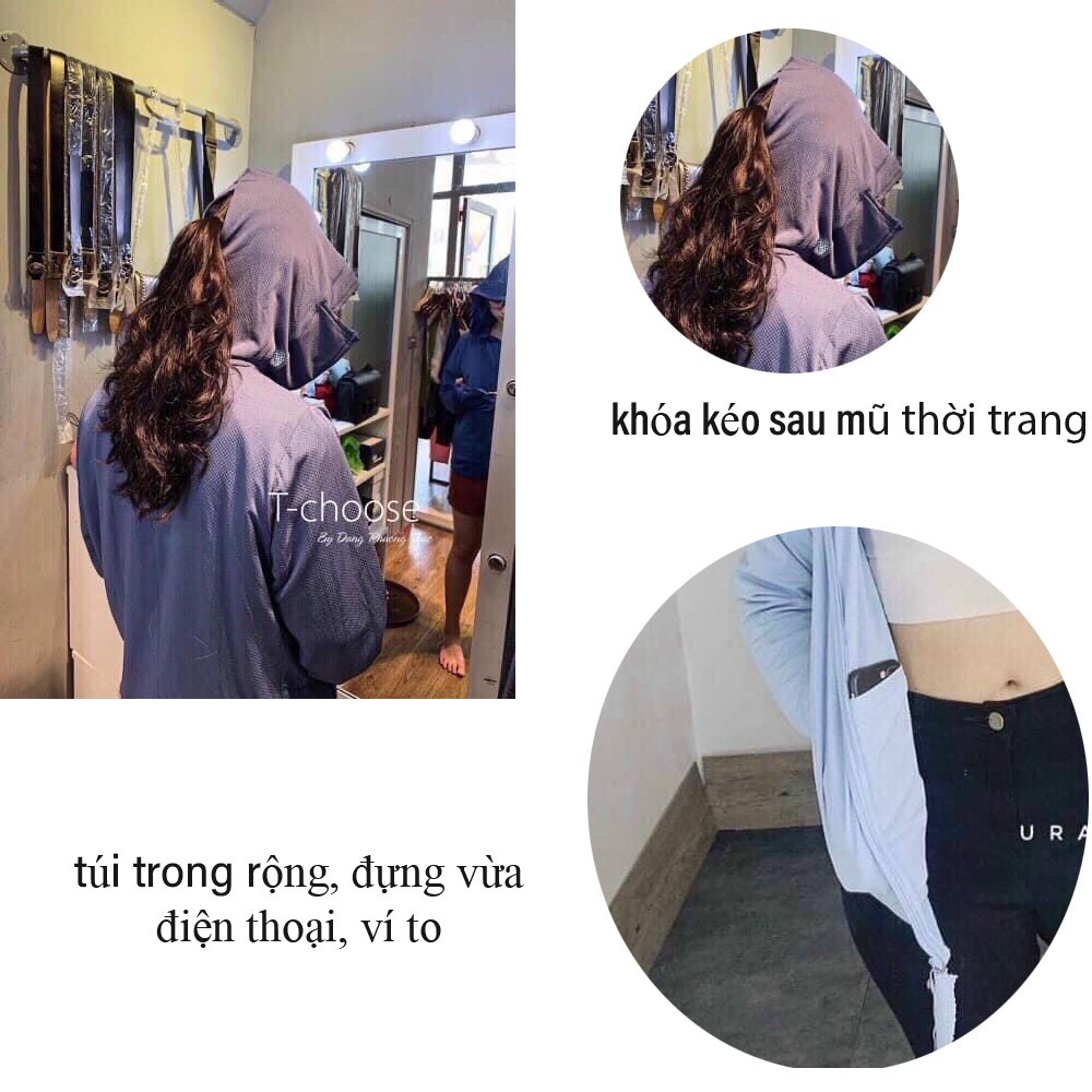 ÁO CHỐNG NẮNG GU CAO CẤP NGĂN 99% TIA UV PHIÊN BẢN NỮ,  CÓ KHÓA SAU MŨ THỜI TRANG | BigBuy360 - bigbuy360.vn