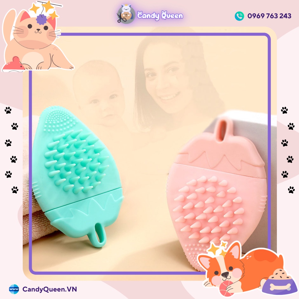 [Silicon Mát Xa Mặt] ⚡ Nhiều Màu Sắc Và Thiết Kế Nhiều Lông Tạo Cảm Giác Thư Giãn