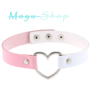 Choker trái tim mix màu (hồng, đen, trắng và xanh lam) Necklace