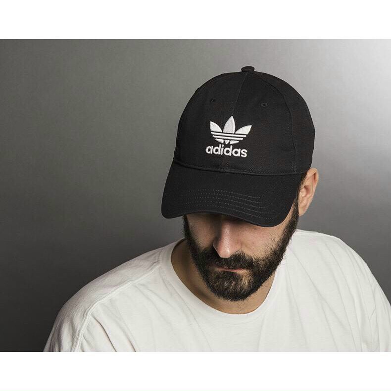 Mũ nón lưỡi trai logo Adidas chất vải cotton Hàn Quốc cao cấp, nón kết Unisex màu đen logo thêu nổi 3D