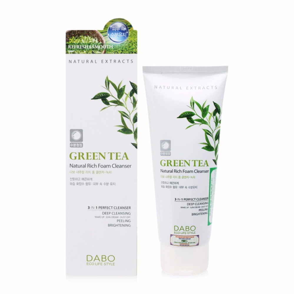 Sữa rửa mặt trắng da sạch nhờn Dabo Hàn Quốc 180ml, cam kết hàng chính hãng -HT170