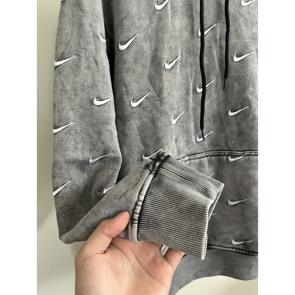 Áo Hoodie Nike màu Wash Thêu Chất Cotton Dày Dặn hàng Chuẩn Authentic, Áo khoát Nike Trang Phục Thu Đông_ N.SHOP010
