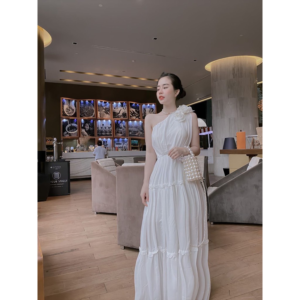 Lily Pearl Bucket Bag | Túi Hộp Tròn Đình Hạt Dây Đeo Chéo Tháo Rời