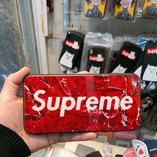 ốp supreme đỏ kính bóng