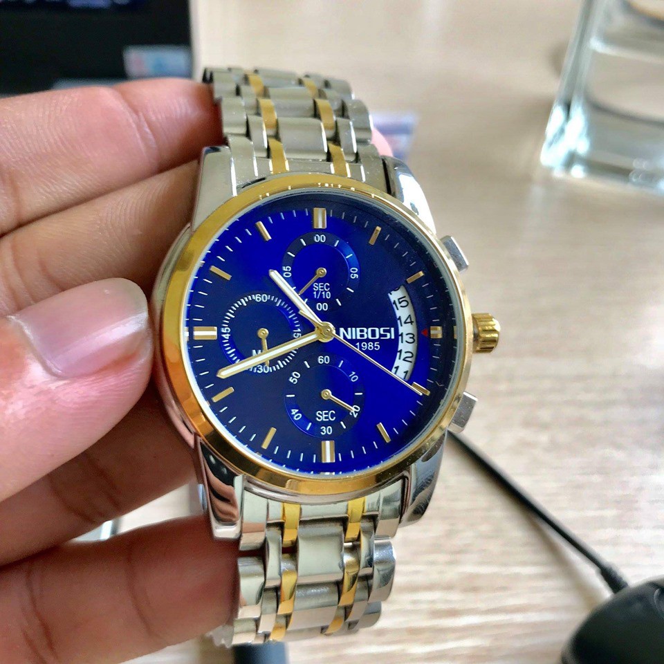 (TẶNG VÒNG TAY) Đồng hồ nam NIBOSI 2353 chính hãng, dây kim loại không gỉ, thép đúc đặc | BigBuy360 - bigbuy360.vn