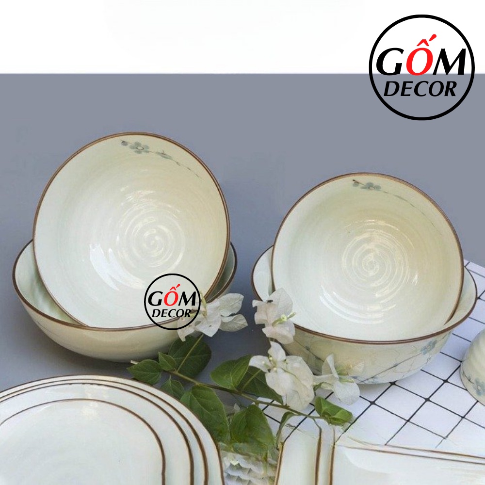 Bát tô sứ, tô canh sứ, tô sứ men kem Bát Tràng nhiều mẫu đẹp