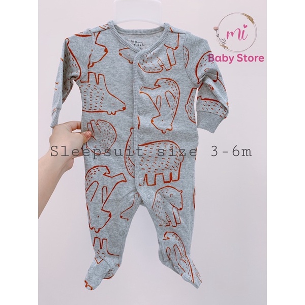 Sleep suit cotton cao cấp size 0-24m