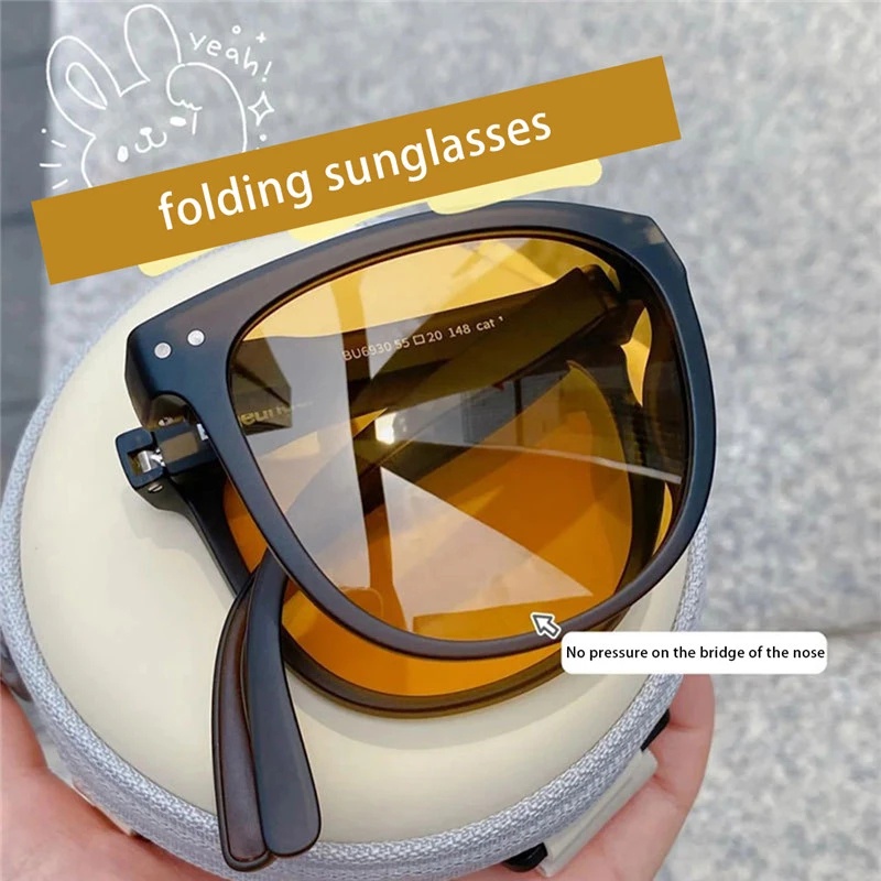 Kính Mát Gập Lại Được Chống Tia UV Phong Cách Vintage Thời Trang Cho NữKính Mát Gọng Tròn Thời Trang Cho Nữ