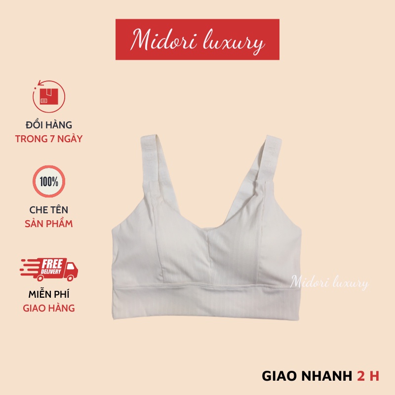 Áo bra su đúc dây liền lưng mềm mịn Áo ngực thể thao co dãn tốt có đệm lót dây đai đính sang chảnh A246