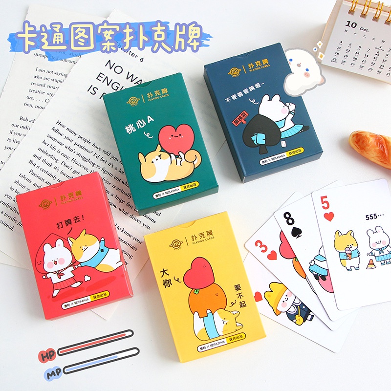 Thẻ bài HOẠT HÌNH SIÊU CUTE Bộ bài Tây anime IN HÌNH bộ Tú nhiều mẫu