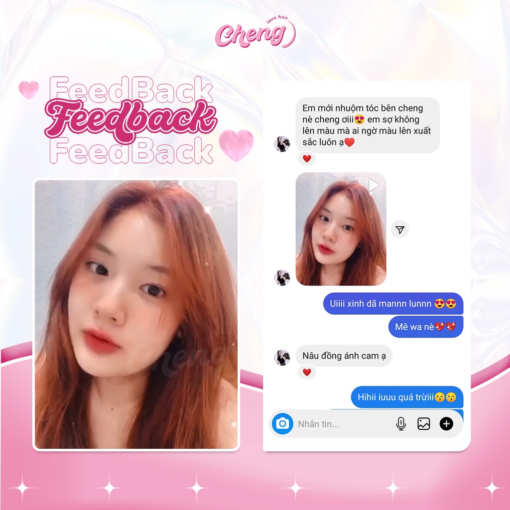 Thuốc Nhuộm Tóc Màu NÂU ĐỒNG ÁNH CAM Không Tẩy | Chenglovehair, Chenglovehairs