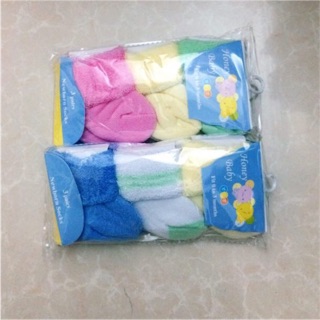 Vỉ 3 đôi tất len xù cho bé sơ sinh