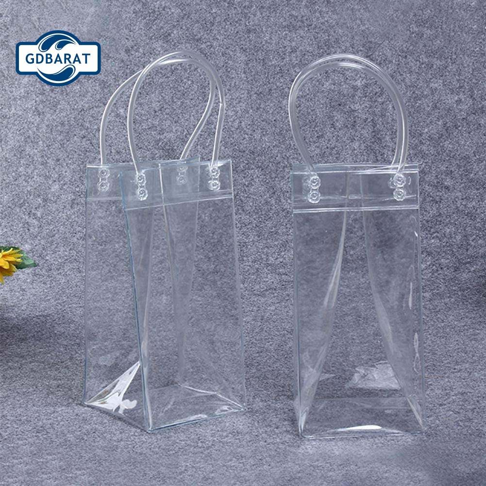[NYCA Stock] Túi Nhựa PVC Trong Suốt Chống Rò Rỉ Đựng Đá Uống Rượu Champagne