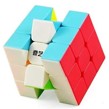 Rubik 3x3 Không Viền. Rubic 3 Tầng QiYi Warrior S Stickerless Xoay Trơn, Không Rít, Độ Bền Cao