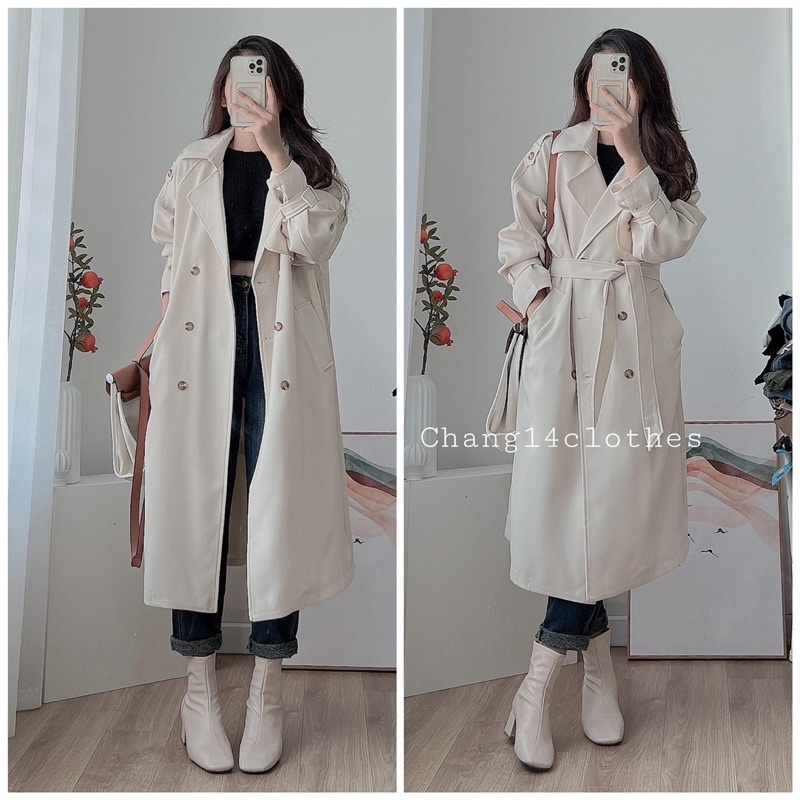 Áo khoác măng tô dáng dài 3 màu tag Boiling