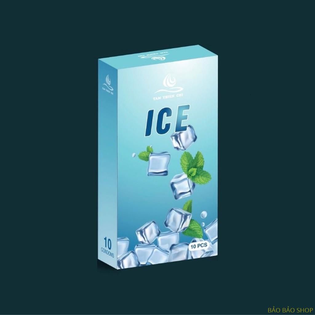 Hộp 10 Cái Bao Cao Su Tâm Thiện Chí ICE Siêu Mát Lạnh Tăng Khoái cảm - Kéo dài thời gian