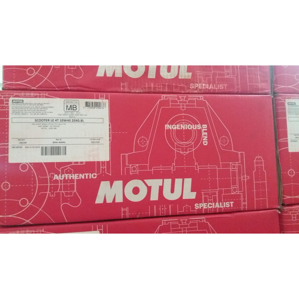 Nhớt xe tay ga Motul Scooter LE 10W40 - 1L / 0.8L