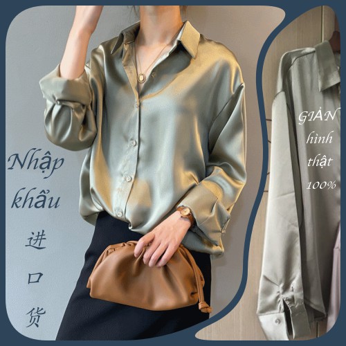 [Mẫu mới] ÁO SƠ MI LỤA FORM RỘNG CÀI NÚT | BigBuy360 - bigbuy360.vn