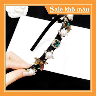 Bờm tóc đính đá nhân tạo cao cấp Hàn Quốc