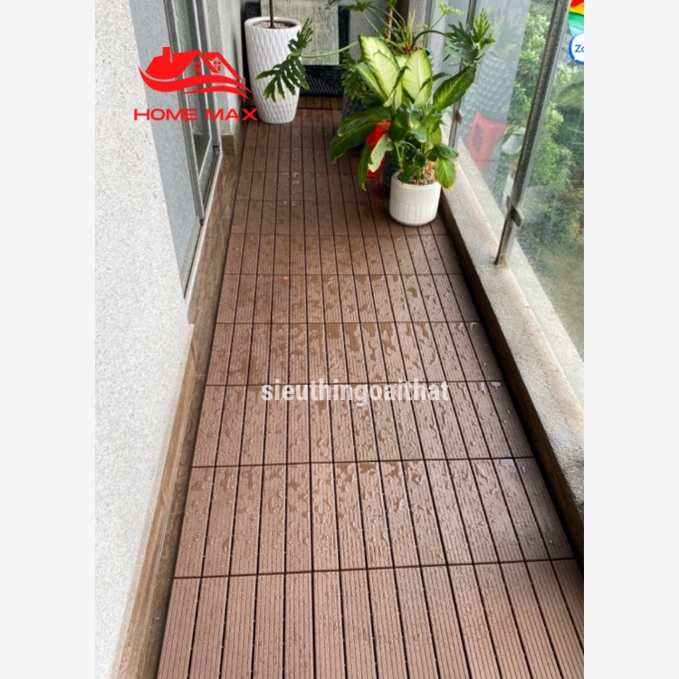20 Tấm Vỉ Nhựa Lót Sàn Home Max. Lót Sàn Ban Công/Nhà/Hồ Bơi/Sân Thượng, , Chống Trơn, Hàng VNXK -