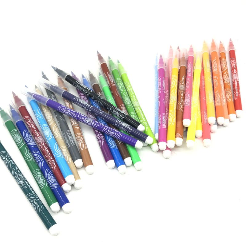 Bút màu dạ Brush Water ngòi lông mềm cho bé học vẽ