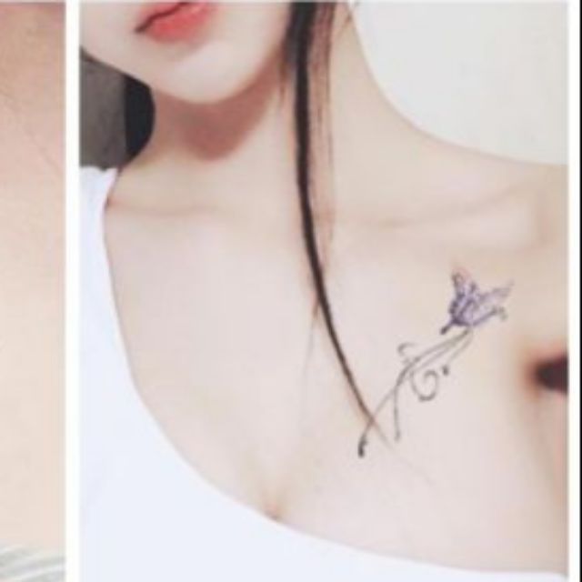 Hình xăm tatoo bướm e08 j06.Xăm dán tatoo mini tạm thời, size &lt;10x6cm