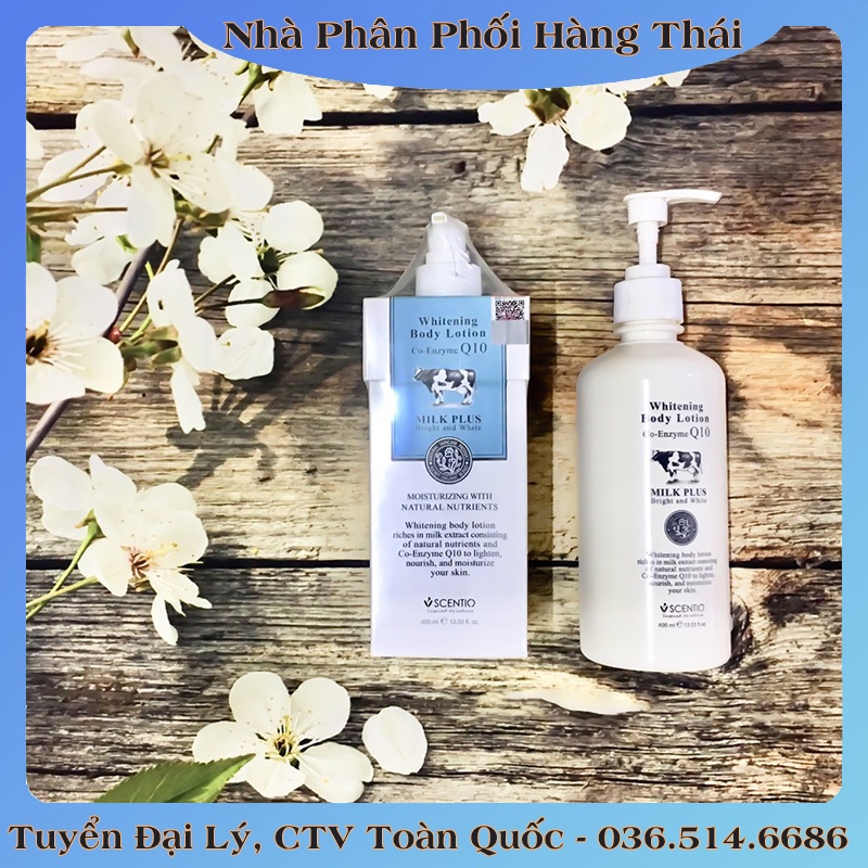 Combo Tẩy tế bào chết, Sữa tắm, Sữa rửa mặt và Dưỡng thể trắng da Beauty Buffet Scentio Double Milk - Hàng Nội Địa Thái