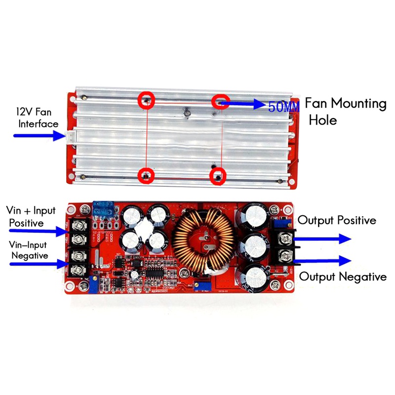 1 Bộ Chuyển Đổi Điện Áp 1200W 20A 8-60V Sang 12-83V