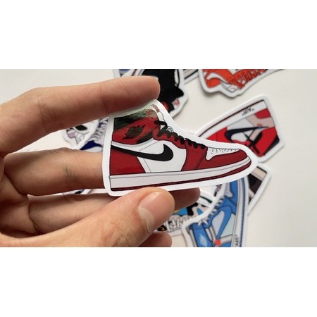 Bộ 60 hình dán SNEAKERS, hình dán giày Sneaker, PVC chống nước, dán laptop