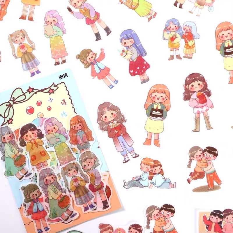 Gói 40 pcs sticker dễ thương 🌿