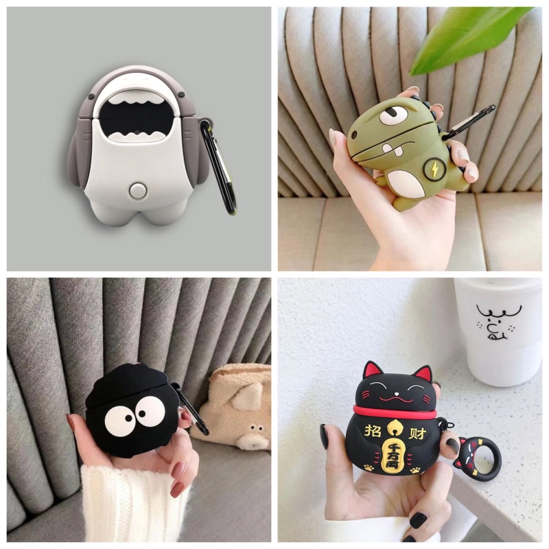 Vỏ bảo vệ hộp sạc tai nghe silicon chống sốc thiết kế hoạt hình cho Redmi Buds 3 Pro & Airdots 3 Pro