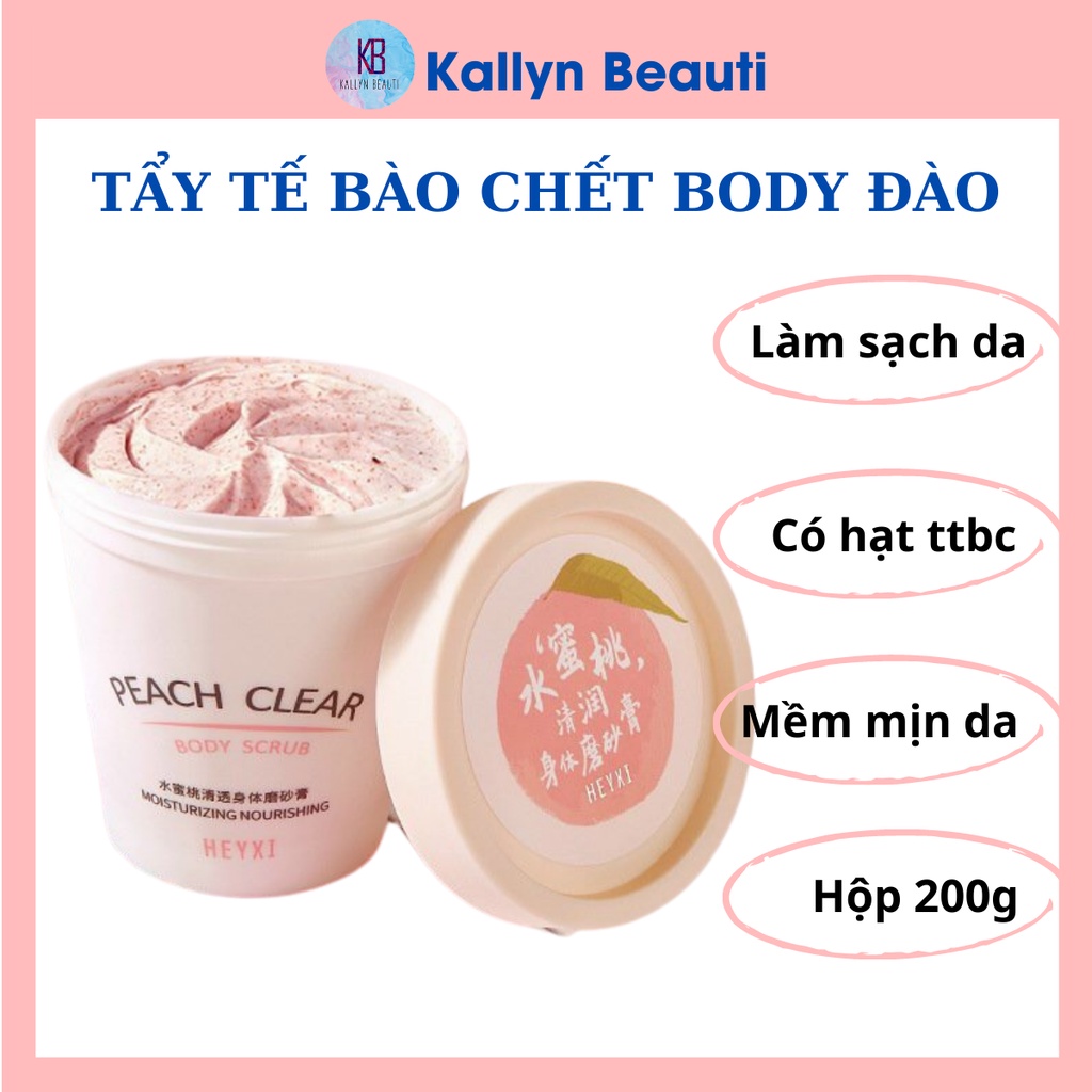 Tẩy tế bào chết Body PEACH đào cải thiện da viêm lông, sáng da