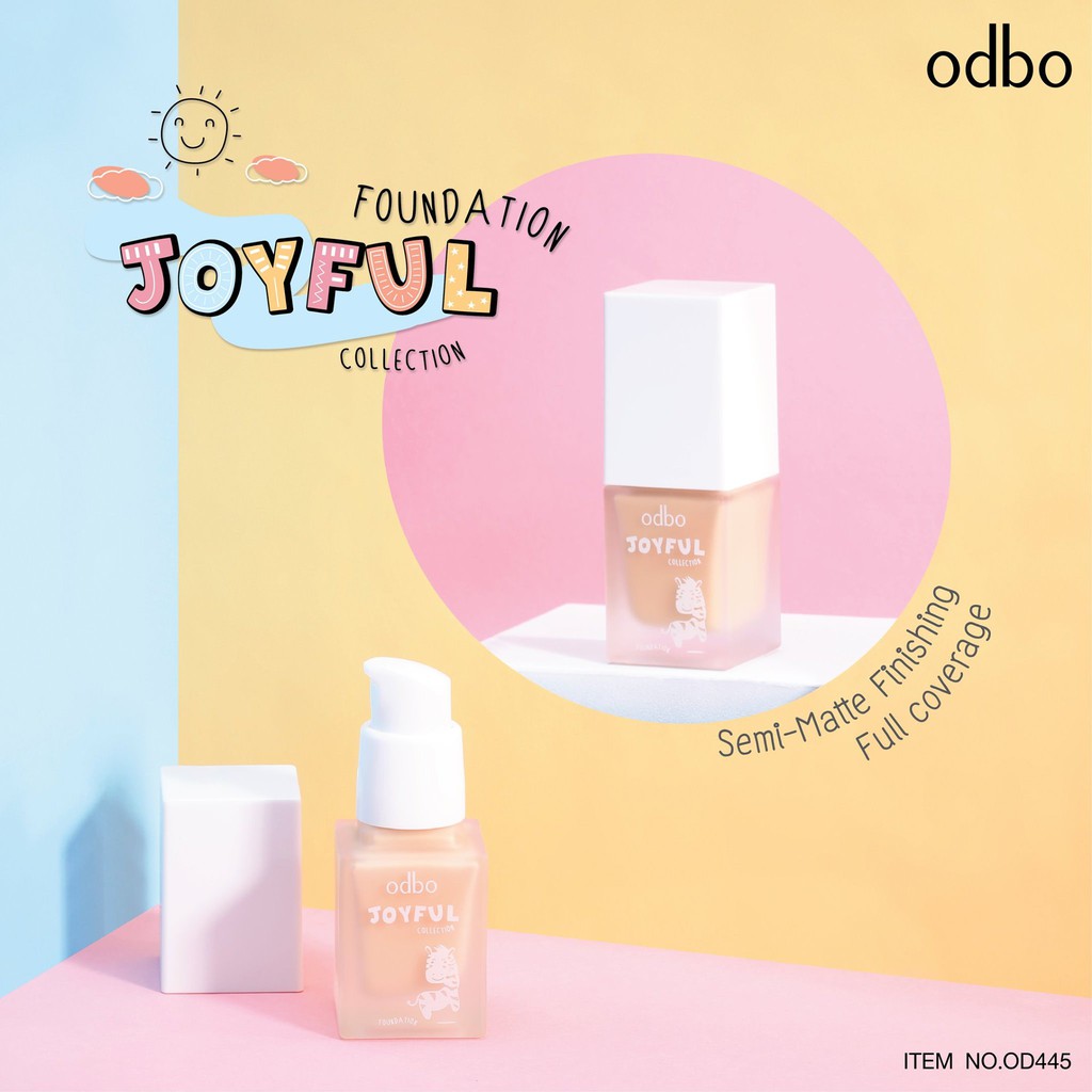 Kem Nền Kiềm Dầu Lâu Trôi Tông Sáng Odbo Joyful Foundation OD445 No.21