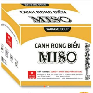 Canh rong biển MiSo  ASUZAC Nhật Bản thùng/12 hộp/120 gói (ăn chay được)