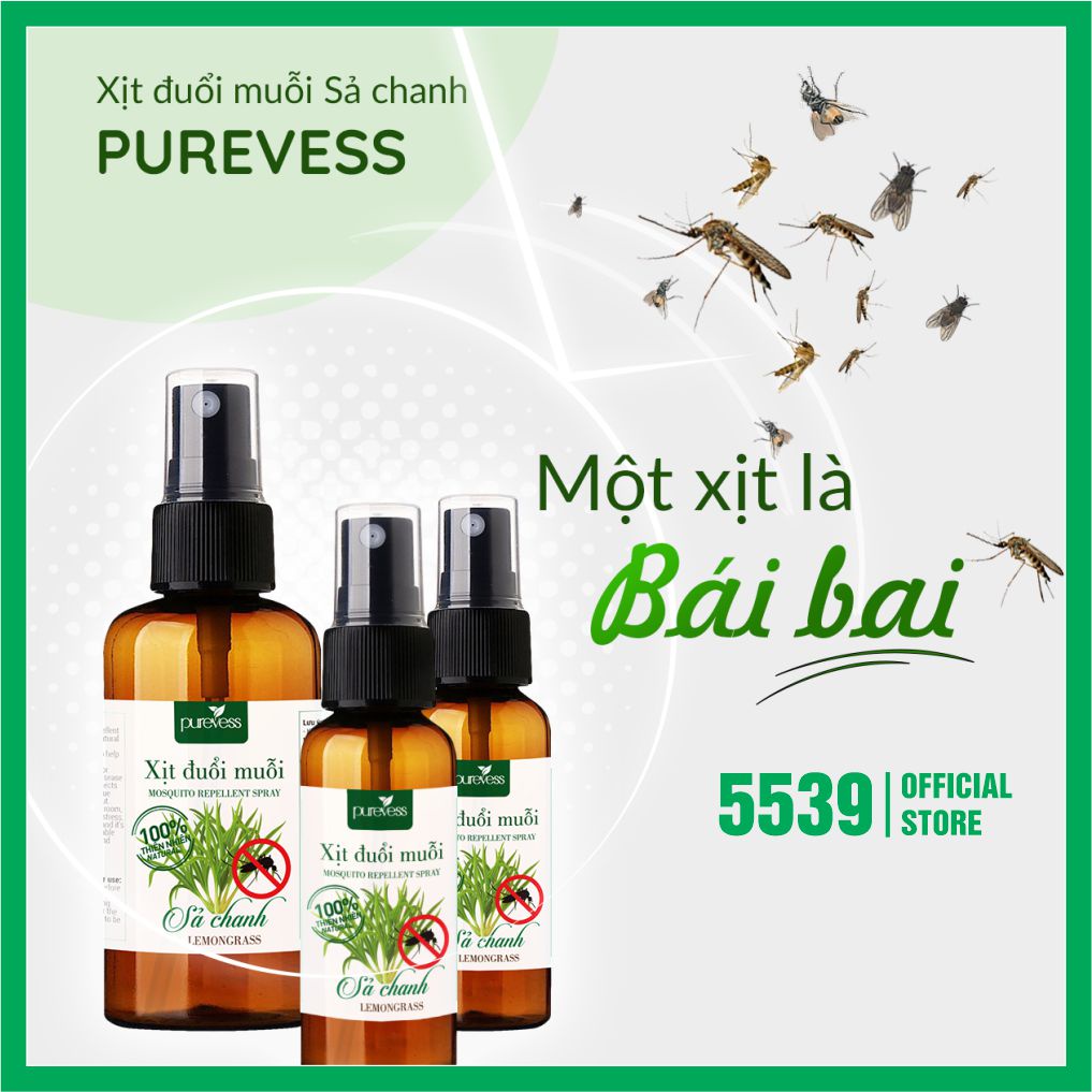 Tinh dầu đuổi muỗi sả chanh thơm phòng dạng xịt đuỗi muỗi, khử mùi nấm mốc - Shop 5539