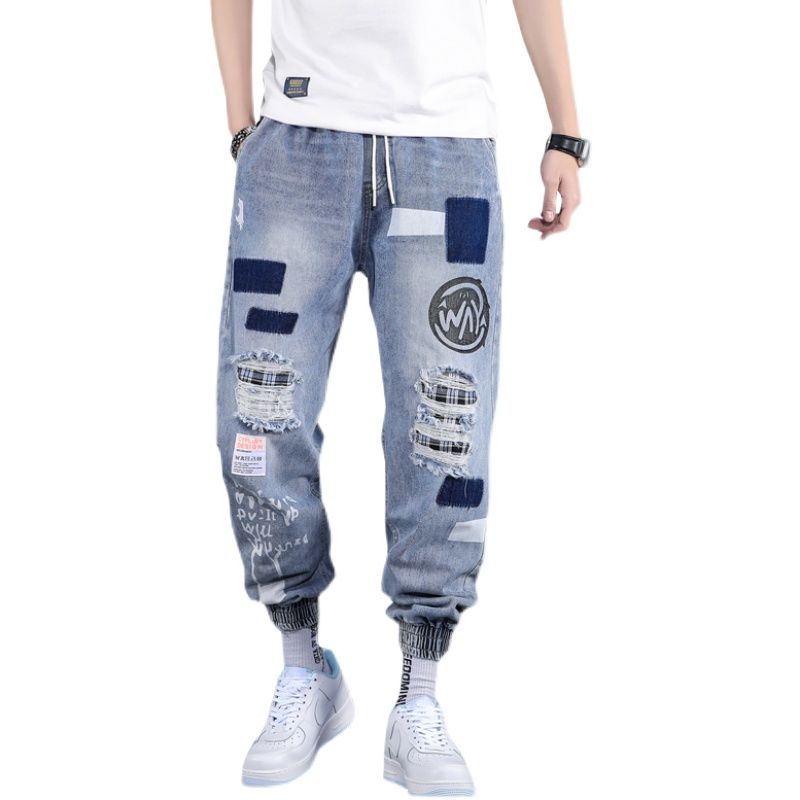 Quần Jeans Dài Ống Túm Plus Size Cho Nam