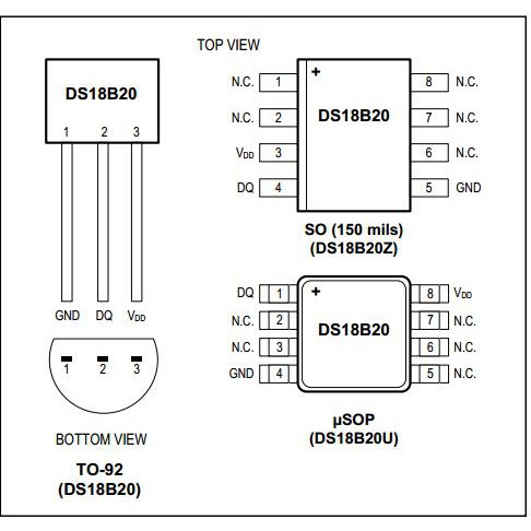 Cảm Biến Nhiệt Độ DS18B20
