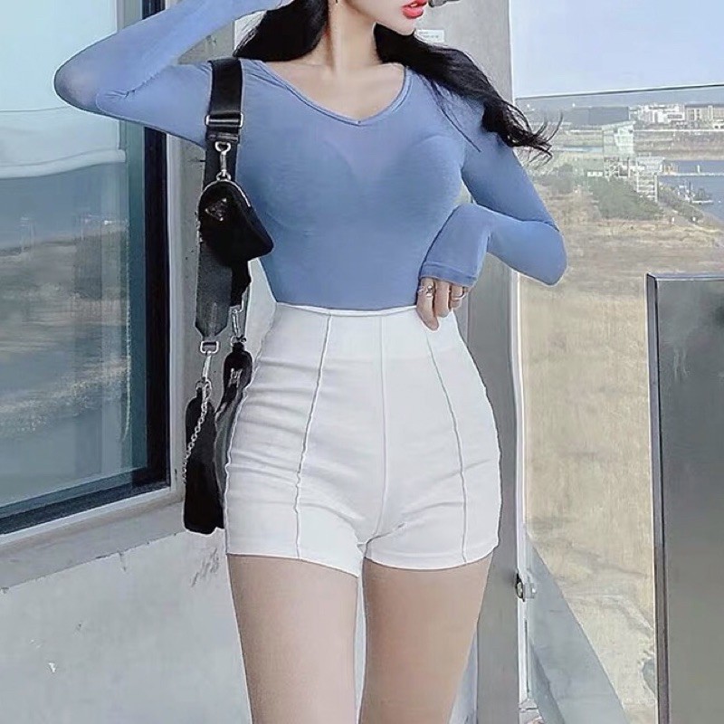 [HÀNG SẴN] QUẦN SHORT LƯNG CAO TRĂNG, short dance, short diễn, short pole, short twerk | BigBuy360 - bigbuy360.vn