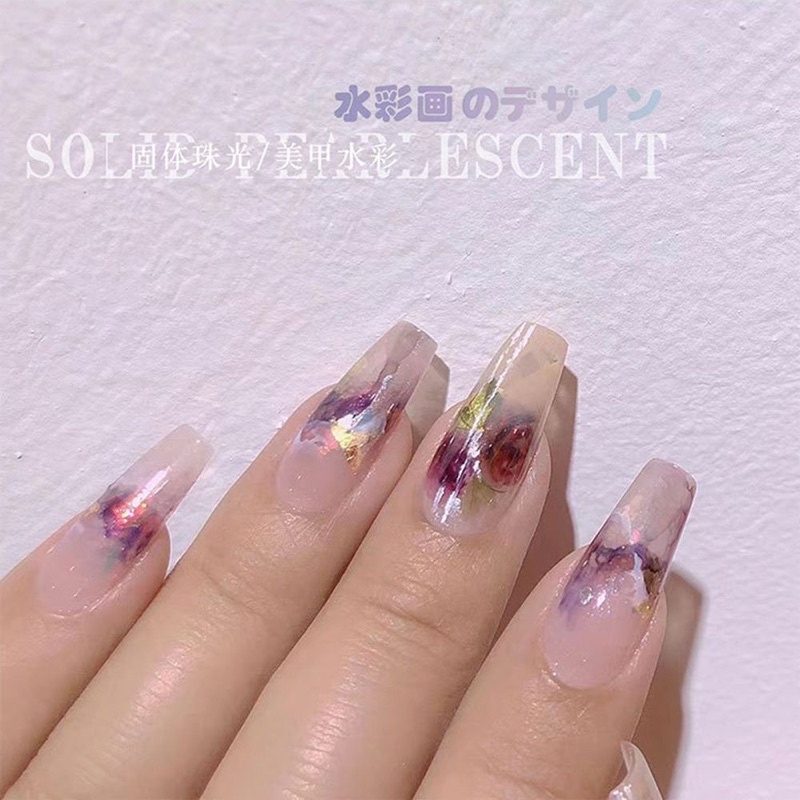 Màu Nước Nhủ Nén-Tạo Vân Đá-Vẽ Móng