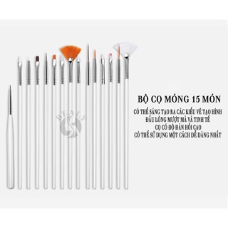 Set 15 Cây Cọ Vẽ Móng