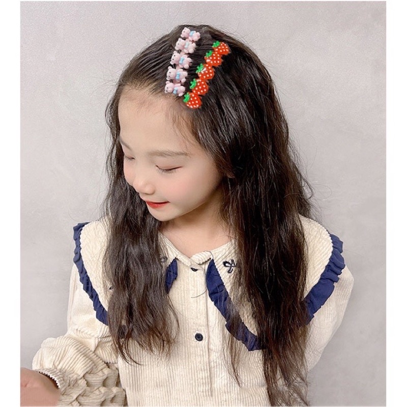Lược Xược Cài Tóc Mái Cho Bé Gái Siêu Dễ Thương Nhiều Màu Sắc Phong Cách Hàn Quốc Ngọt Ngào