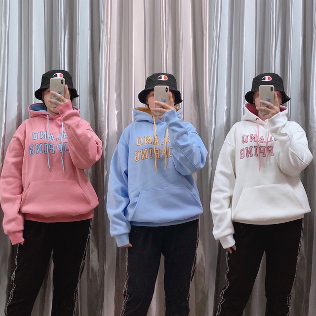 Áo hoodie nữ vải nỉ lót bông dày dặn Island | BigBuy360 - bigbuy360.vn