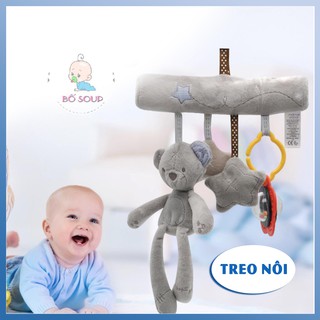 Treo nôi gấu bông thỏ bông cho bé