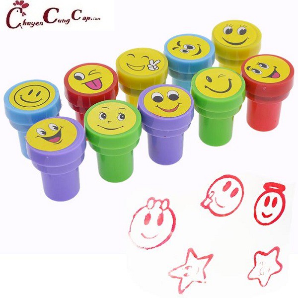 Bộ 12 con dấu mặt cười
