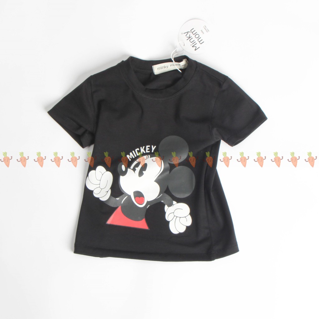 [SALE] Áo Cộc Tay Cho Bé Trai, Bé Gái Minky Mom Vải Cotton 100% Họa Tiết Hoạt Hình Đáng Yêu, Áo Thun Trẻ Em MKMA2107